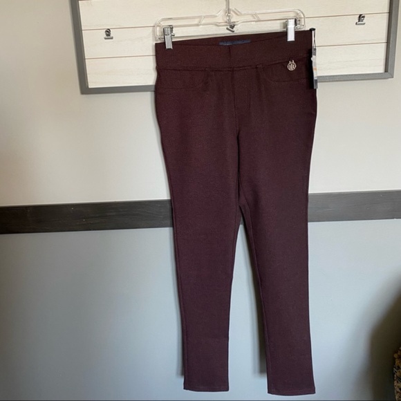 TOMMY HILFIGER pull on style skinny cropped pants leggings size small petite